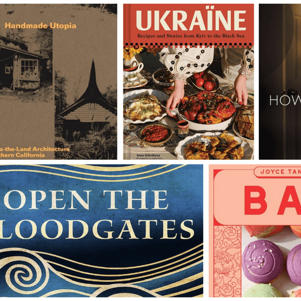 a collage of book covers by Bay Area authors