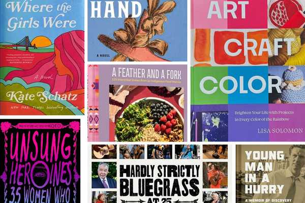 a collage of new book covers