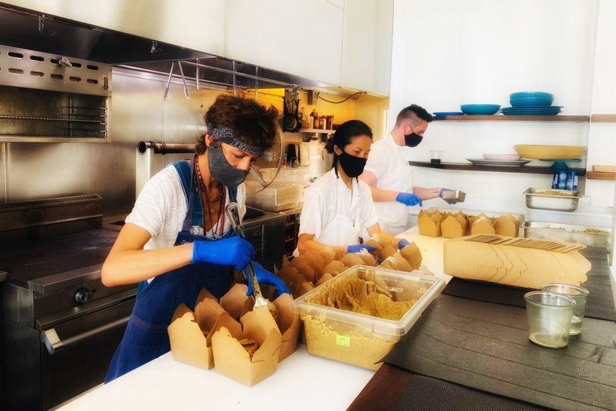 Chef Dominique Crenn transforms her Hayes Valley restaurant into a community kitchen to feed vulnerable San Franciscans