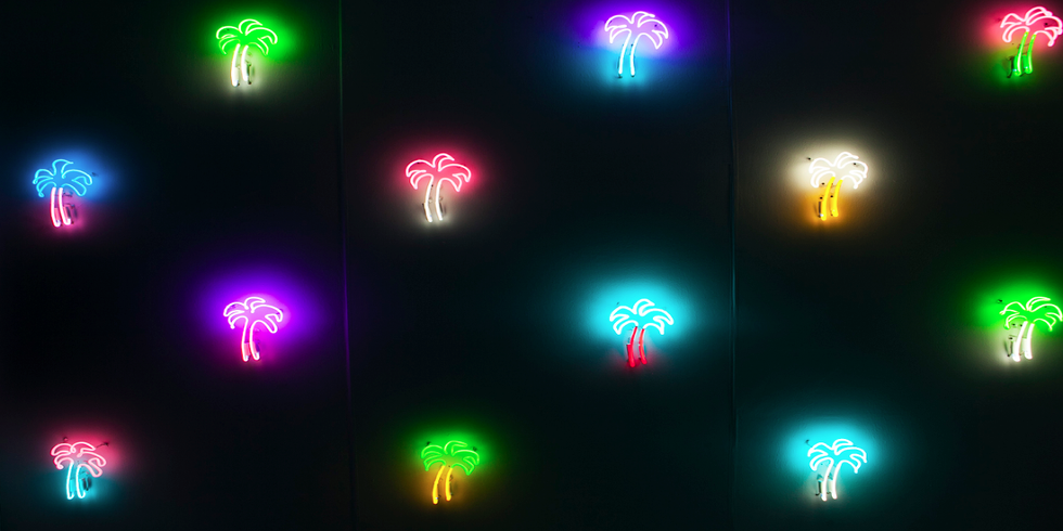 San Francisco Artist Meryl Pataky's Neon Palm Trees at Art Basel Miami