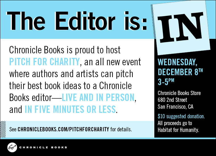 Today! Pitch Your Book Concept to a Chronicle Editor