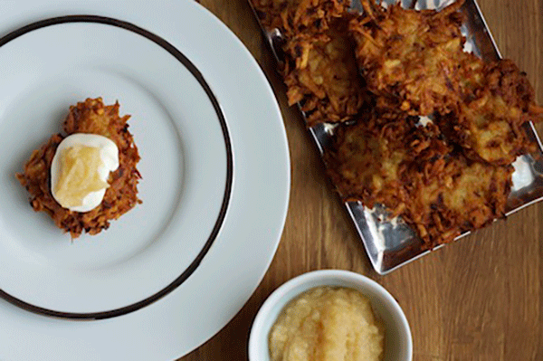 Hanukkah Special: Locanda's Duck Fat-Fried Latkes with Quince Conserva