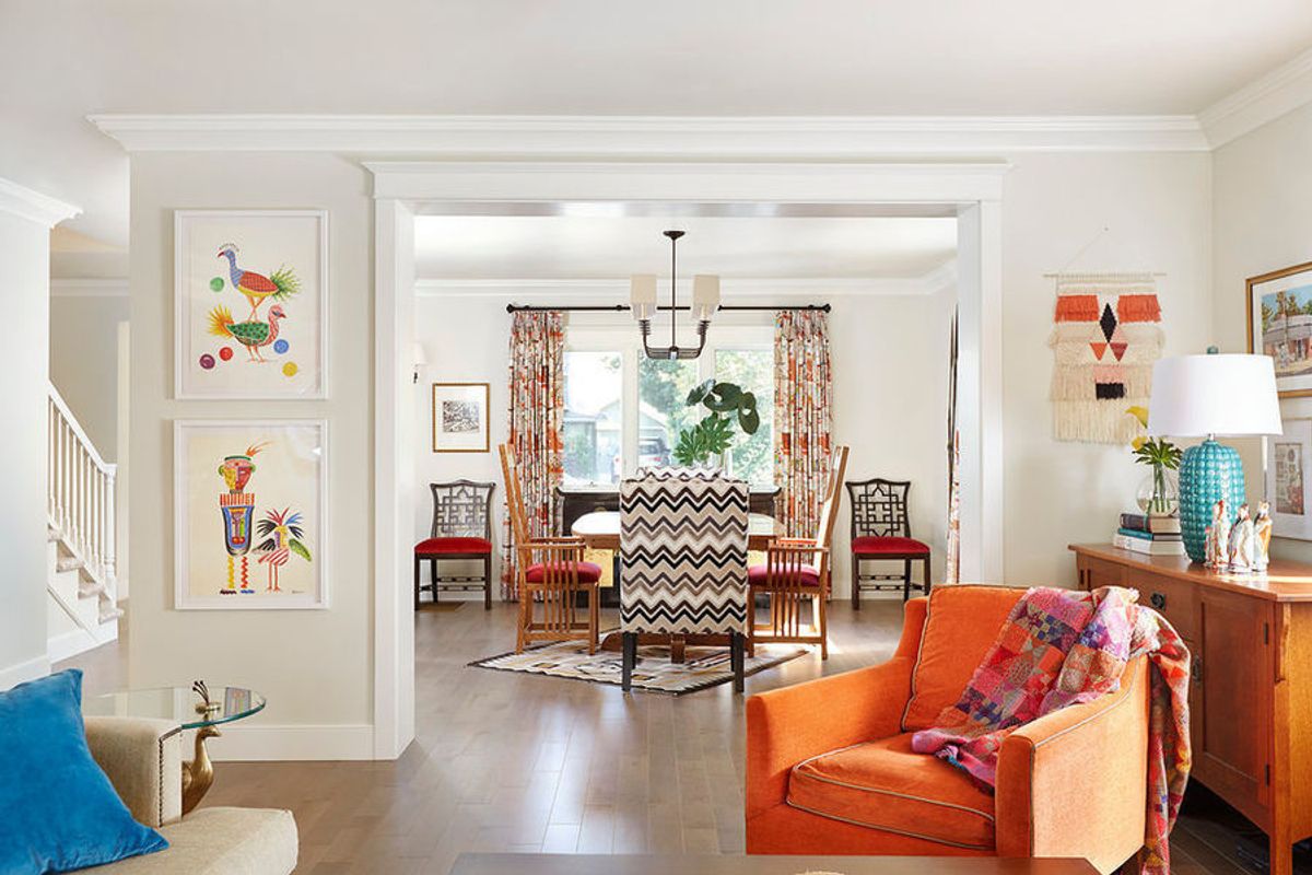 House Tour: Bright Color and Bold Pattern Revive a 1930s Tudor Home