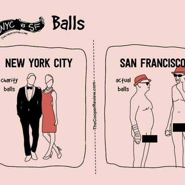 New comics on SF vs. NYC life have us thinking, "Yes and oh, yes"