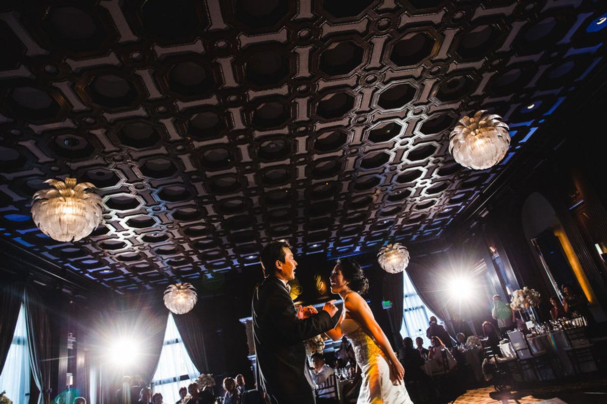 Wedding Inspiration: Romantic Glamour at SF's Julia Morgan–Designed Merchant Exchange