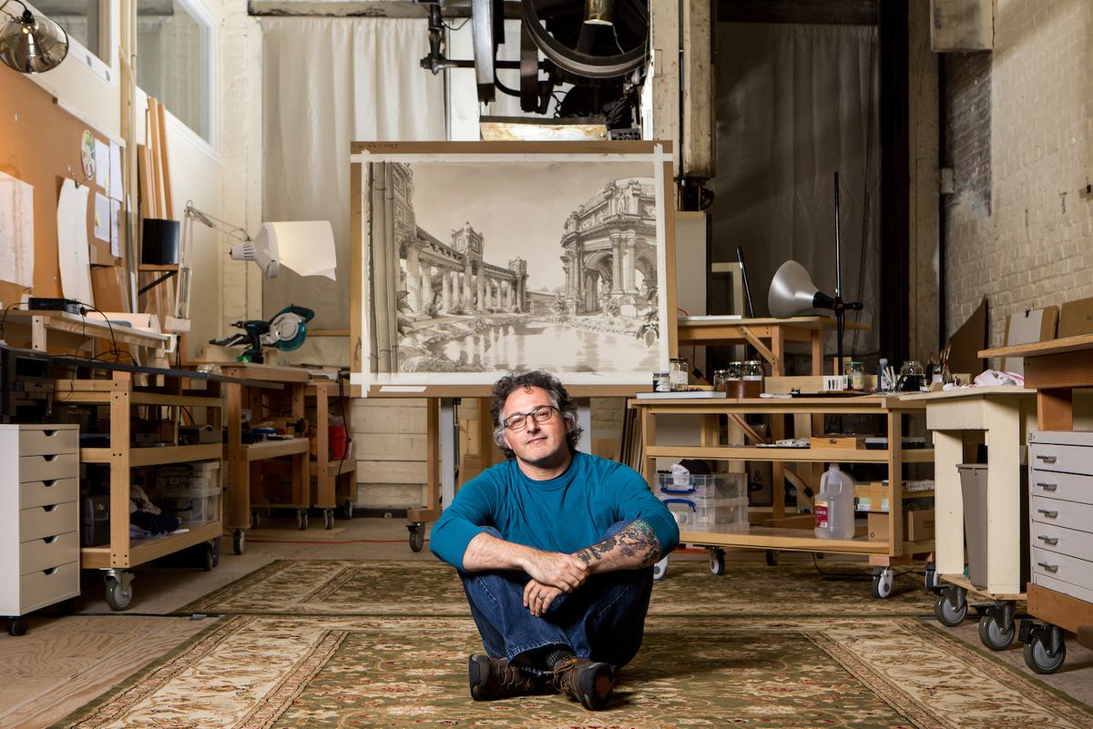 Loved for his iconic drawings of San Francisco, artist Paul Madonna opens up his mind—and his Potrero Hill studio