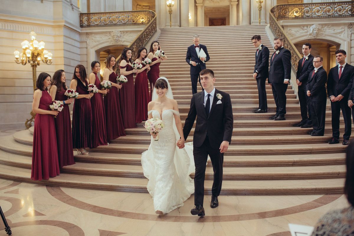 Wedding Inspiration: Black Tie at San Francisco City Hall + Dinner at Foreign Cinema