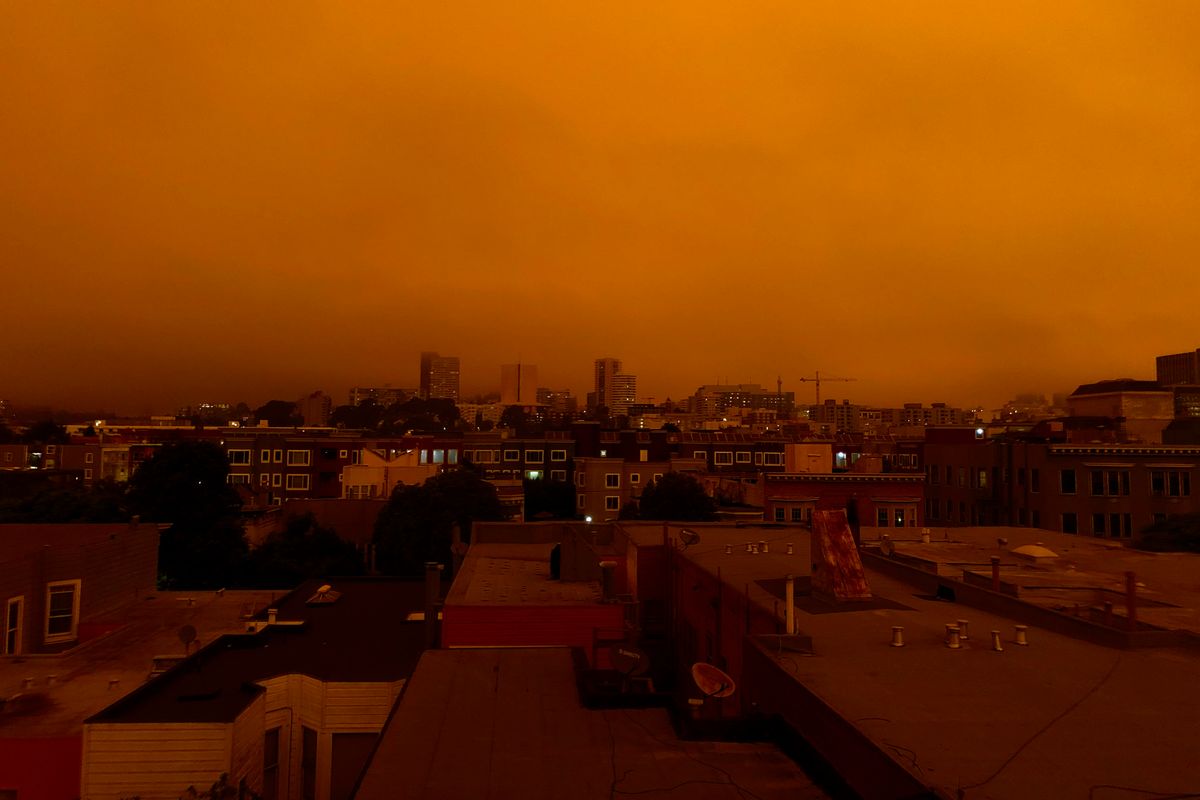 Slideshow: Shockingly orange skies blanket the Bay Area as wildfires blaze on