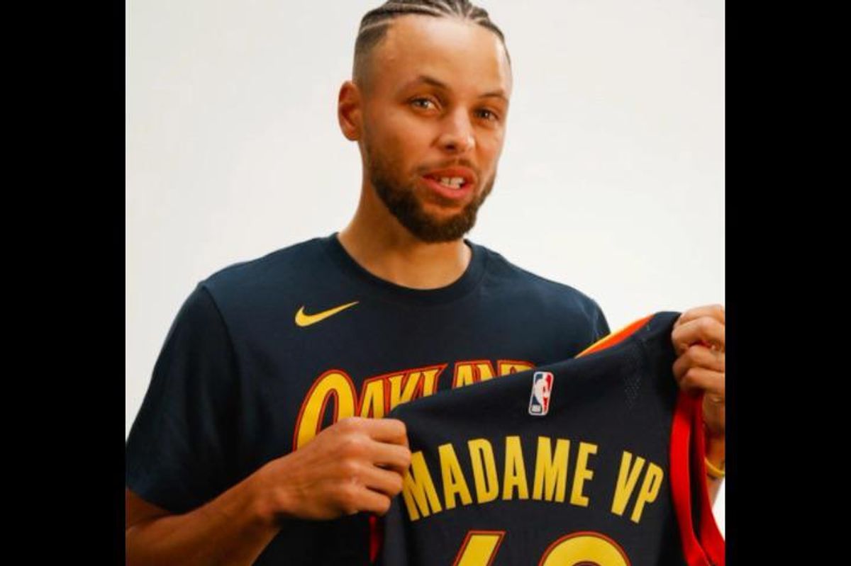 Warriors gift Kamala Harris a sweet Madame VP jersey + more good news around the Bay Area
