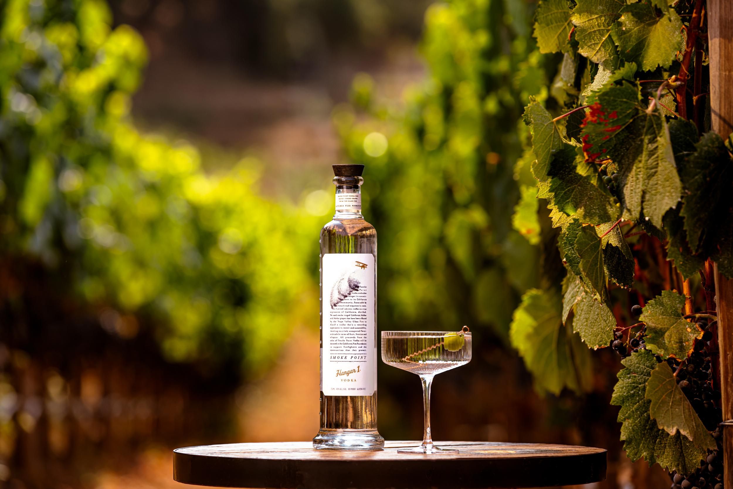 Hangar 1's new Smoke Point makes vodka of wildfire-damaged grapes
