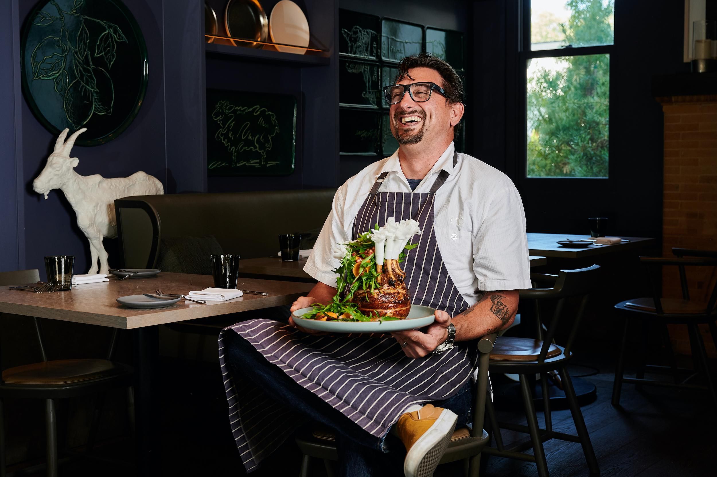 Chef Chris Cosentino crowns his holiday table with a whimsical, juicy roast pork