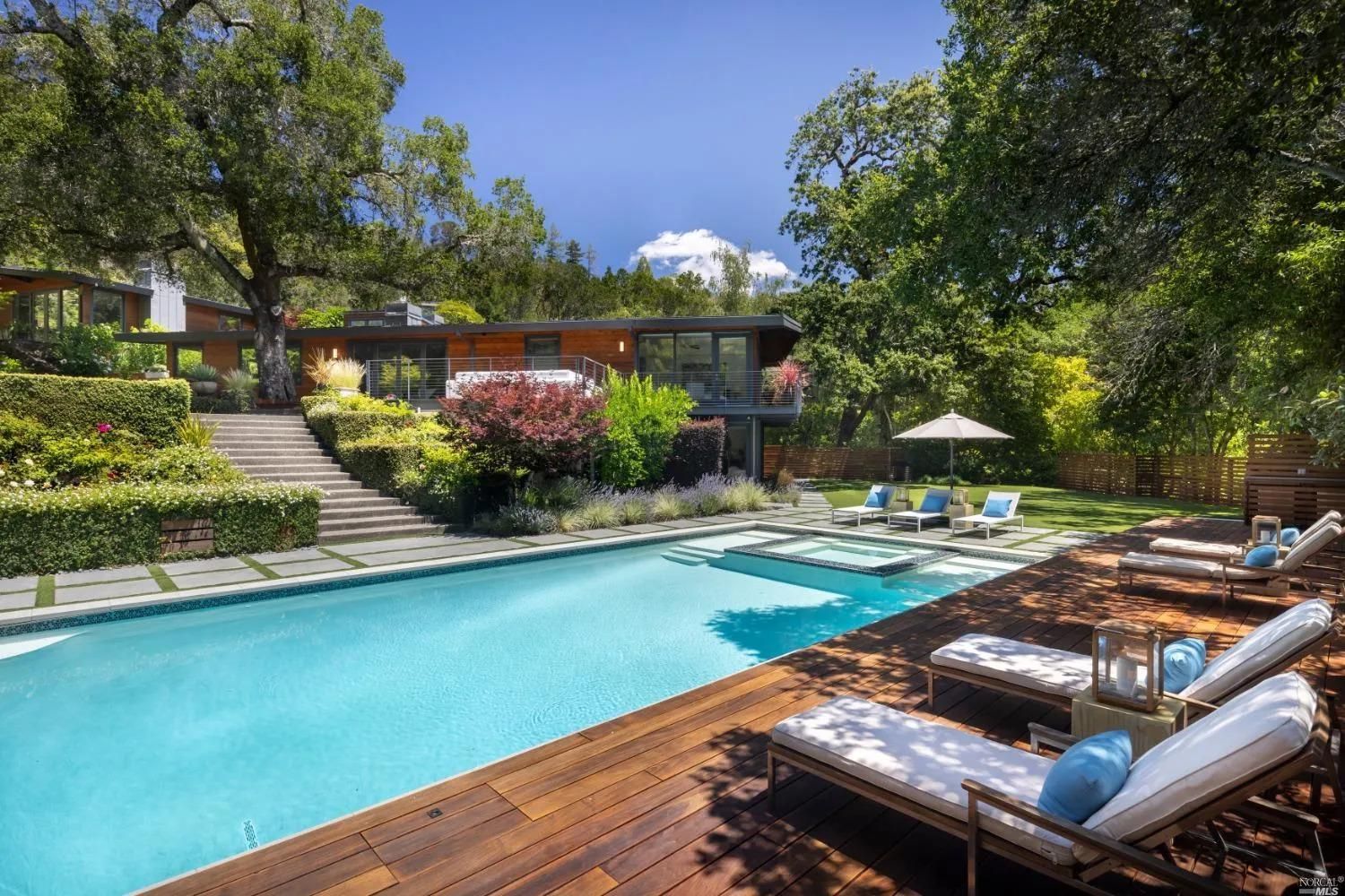 Spacious Kentfield home with cozy rooms + luxe outdoor spaces asks $8.75 million