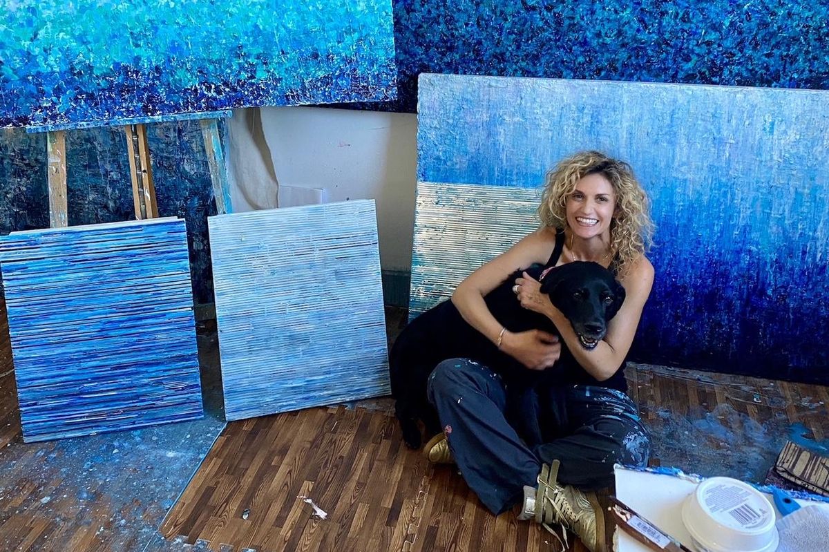 For Hunters Point painter Nikki Vismara, it's all gold sneakers and larger-than-life abstracts