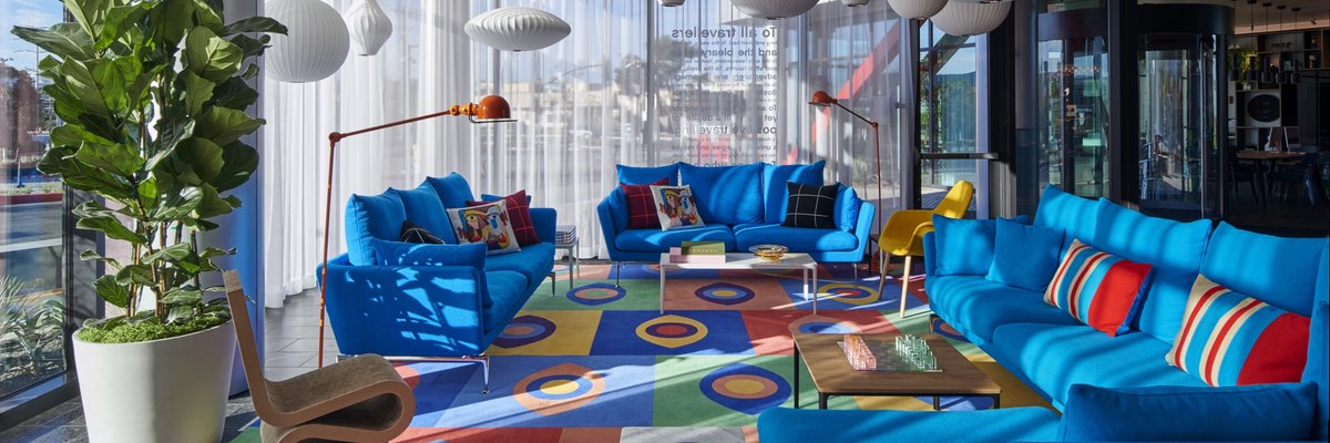 Color yourself techie at Meta's CitizenM Hotel in Menlo Park