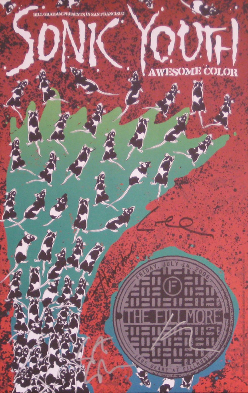 Bid on Signed-by-Artist Fillmore Posters: Grizzly Bear, Phoenix, Kings of Leon, Pixies, Death Cab for Cutie, Sonic Youth and Gnarls Barkley!