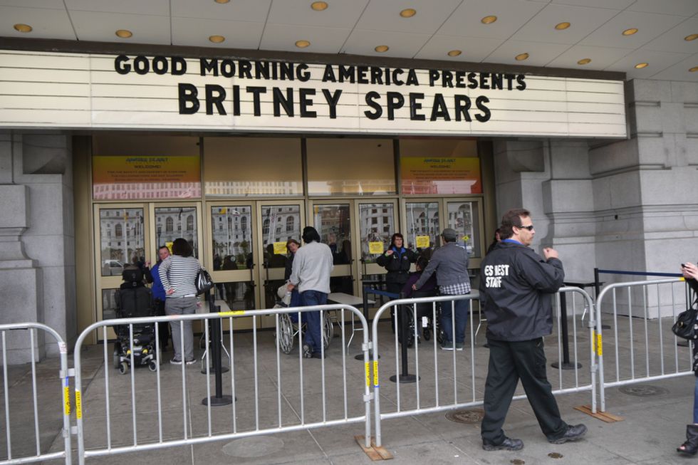 Britney Spears Shimmies Up the Stage for Good Morning America at Bill Graham Civic Auditorium