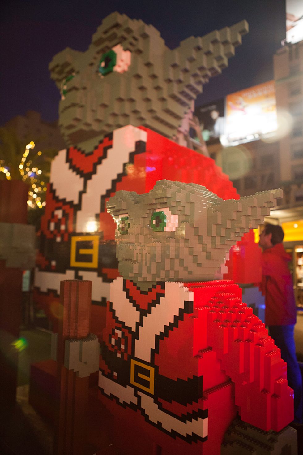 Twelve-Foot Santa Yoda in Union Square