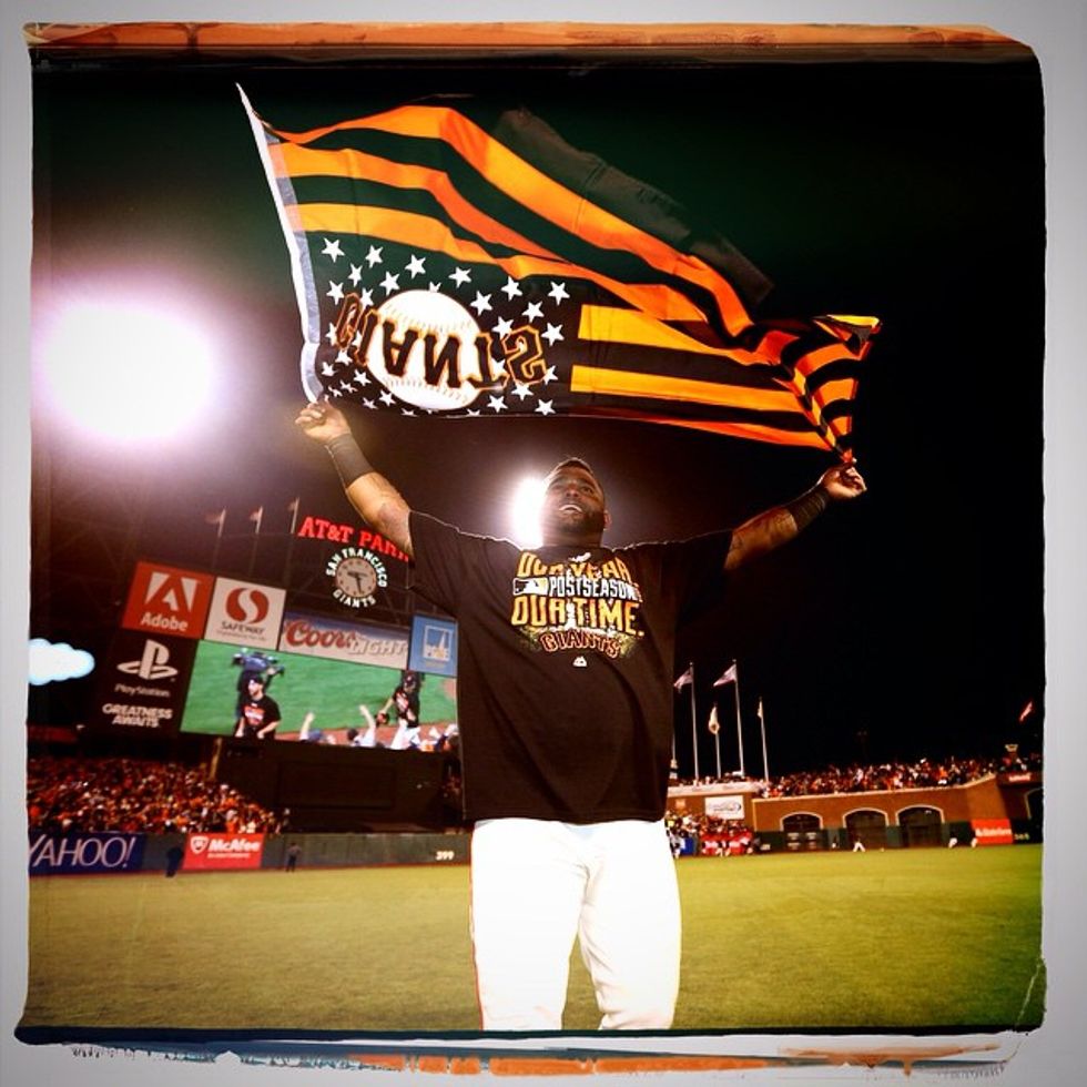 Behind-the-Scenes Shots From the Giants World Series Dugout