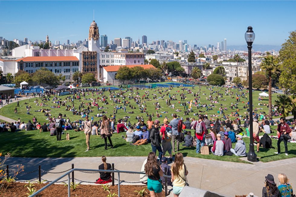 Dolores Park Reopens With Huge Crowds and Silent Disco [Photos]