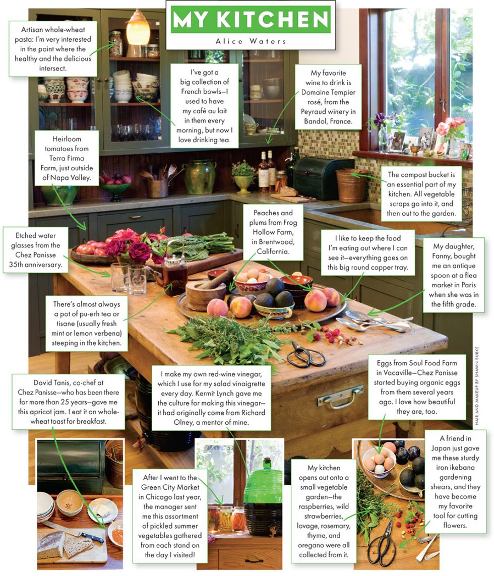 Alice Waters' Kitchen in Vanity Fair