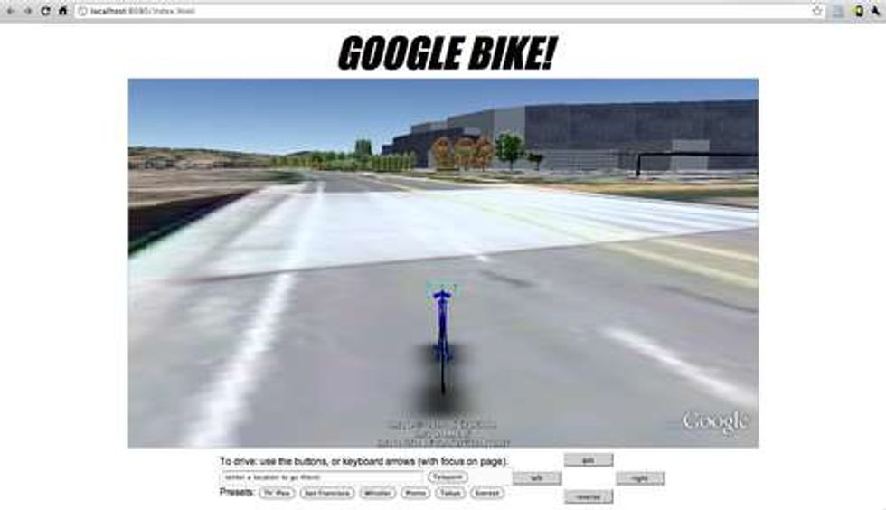 Transported: A Bike Ride Through Google Earth