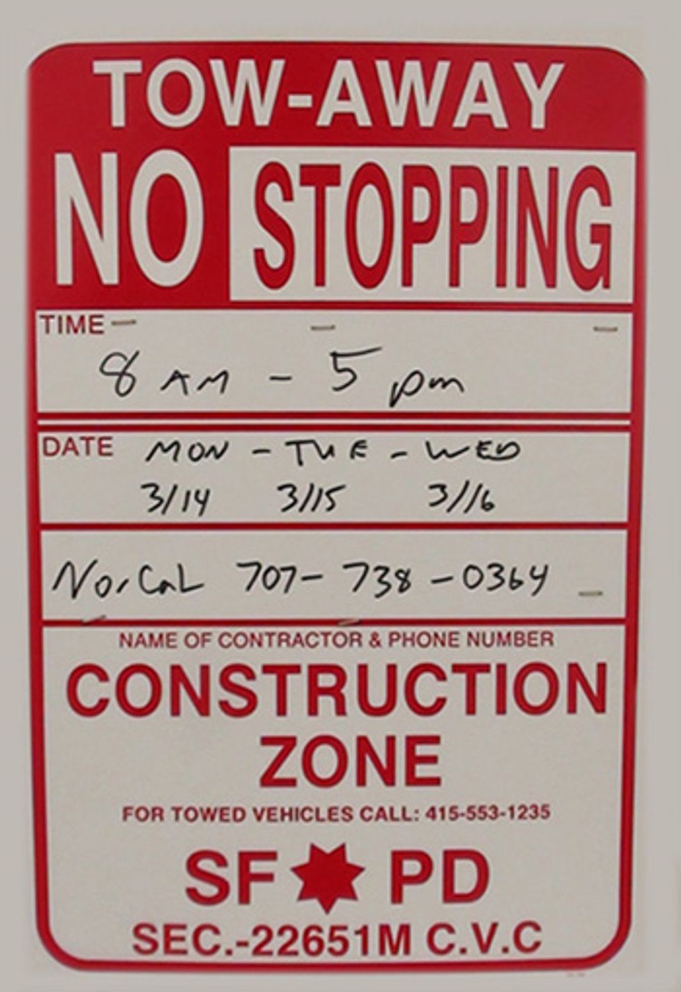 Parking Quiz Answer! Getting Around Construction Signs