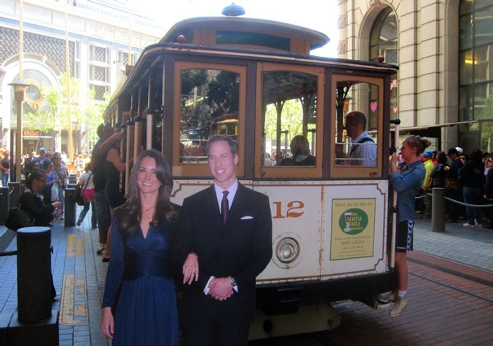 Royal Newlyweds Spotted at Cable Car Turnaround in Downtown SF
