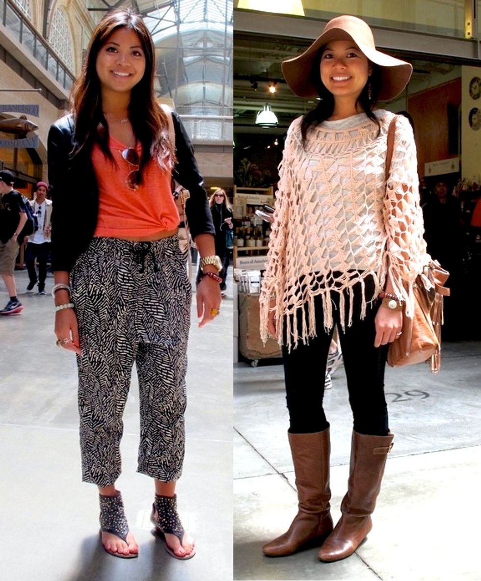 SF Street Style: Sisters in Beachy-Hip and Boho-Chic Looks at the Ferry Building