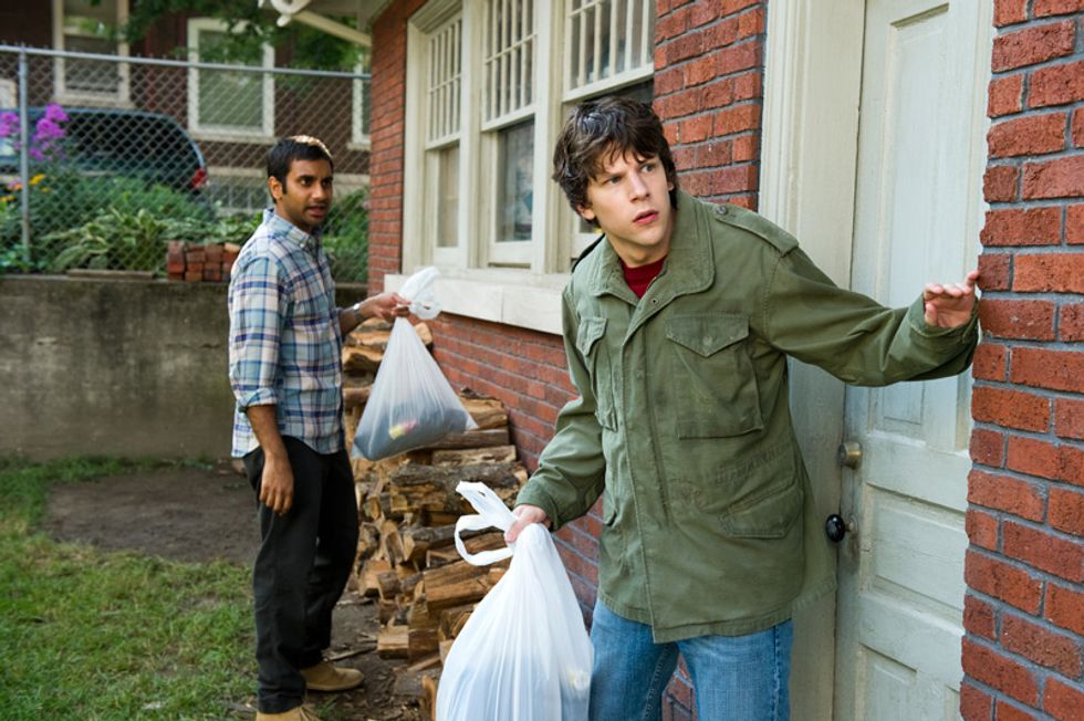 Jesse Eisenberg, Aziz Ansari on SF Pizza, Nagging Anxiety and '30 Minutes or Less'