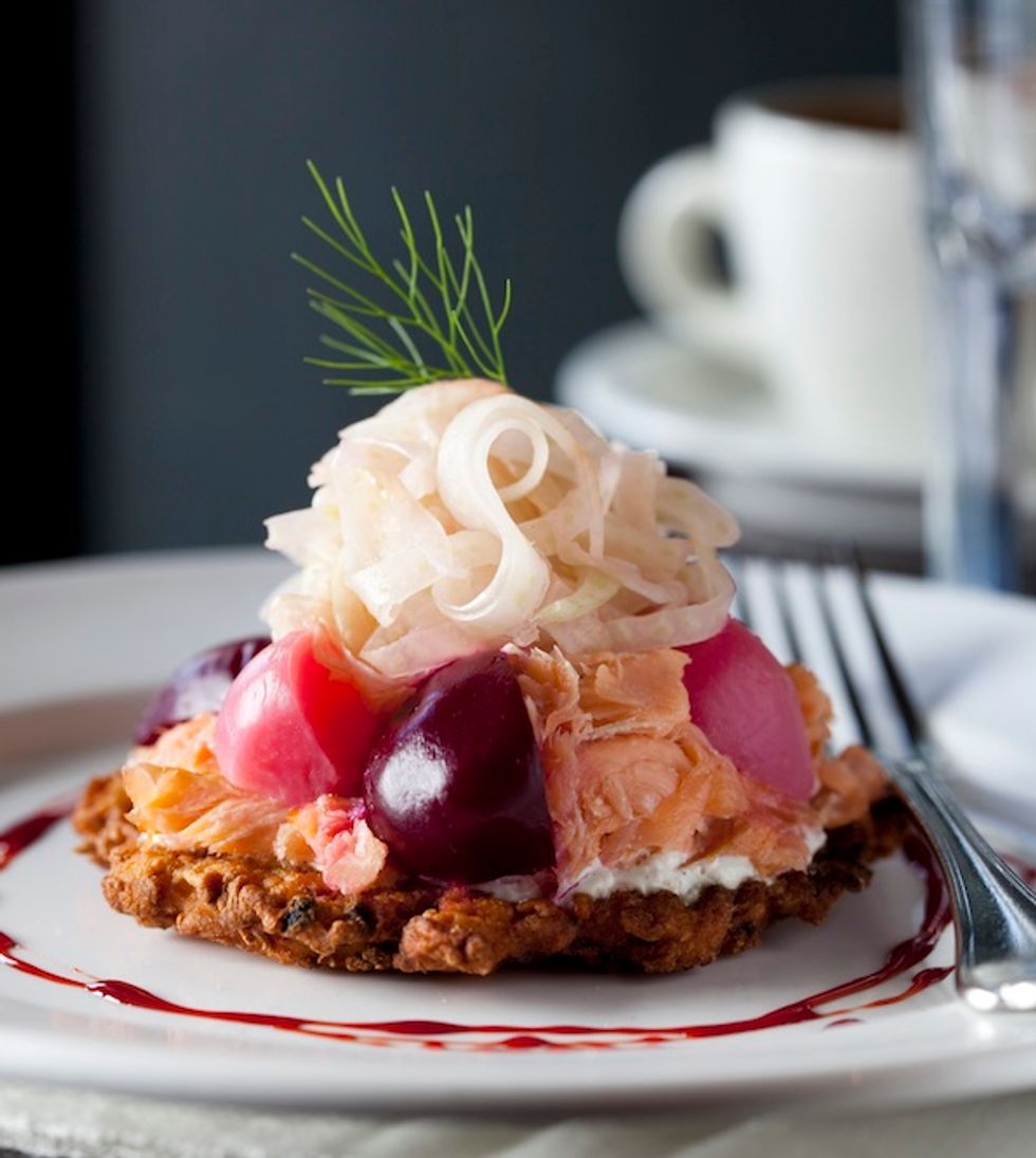 Secret Recipe: Baker & Banker's Potato Latke with Pickled Beets and Shaved Fennel