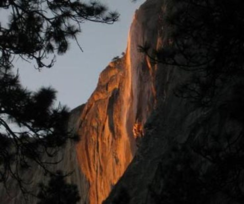 Yosemite's Horsetail Fall Comes Alive During February Sunsets