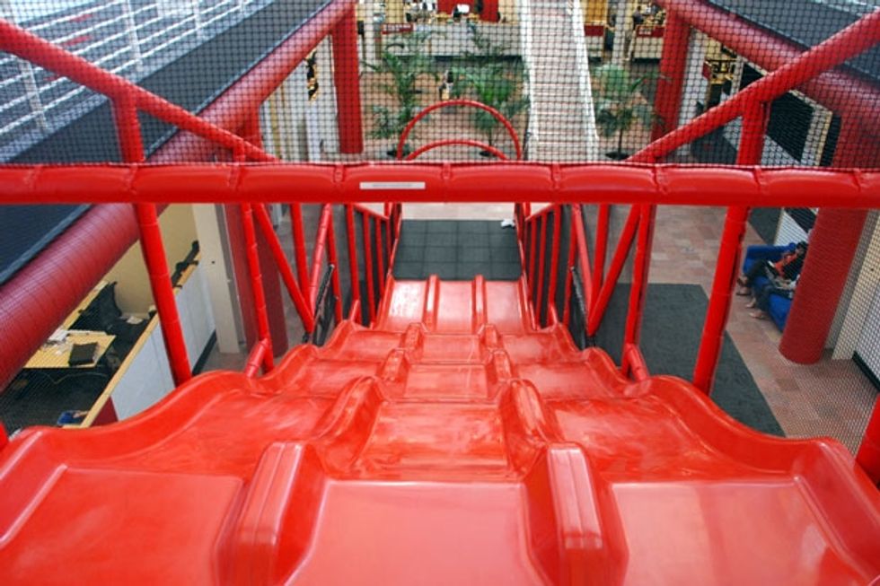 Guess Whose Office Has a Two-Story Slide?