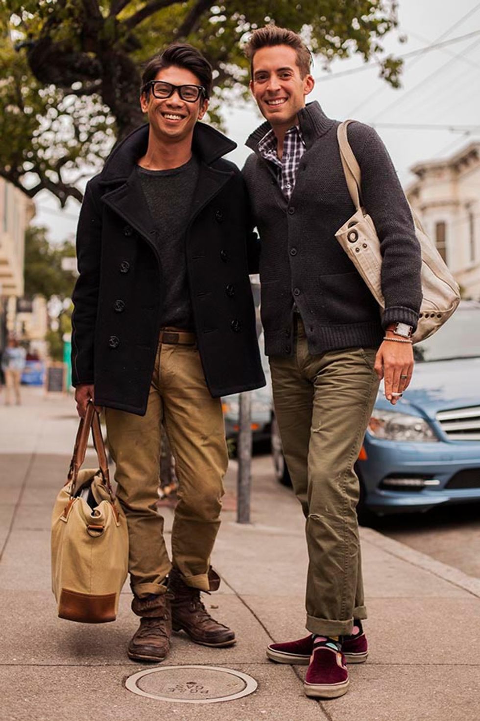 Street Style Report: A Gorgeous Newlywed Couple in Relaxed Layers, on Fillmore St.