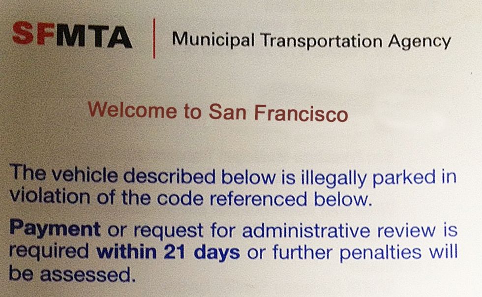 Proposal for a Change in How Parking Tickets are Issued in SF