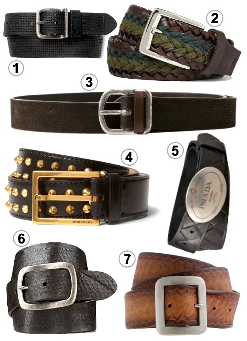 Look of the Week: Men's Textured Leather Belts