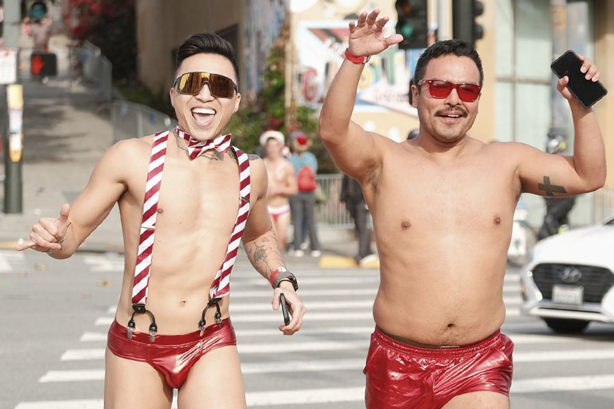 Support San Francisco AIDS Foundation during the annual Santa Skivvies run.