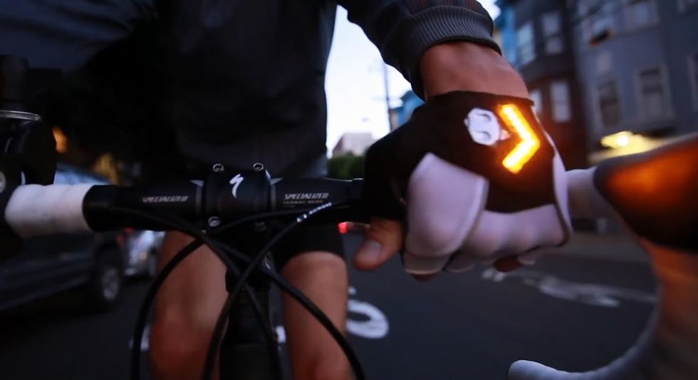 Check Out These Turn Signal Bike Gloves