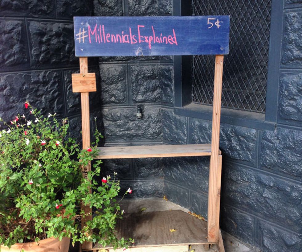 "Noe So Cute" Sign Offers Small Bits of Wisdom for 5 Cents