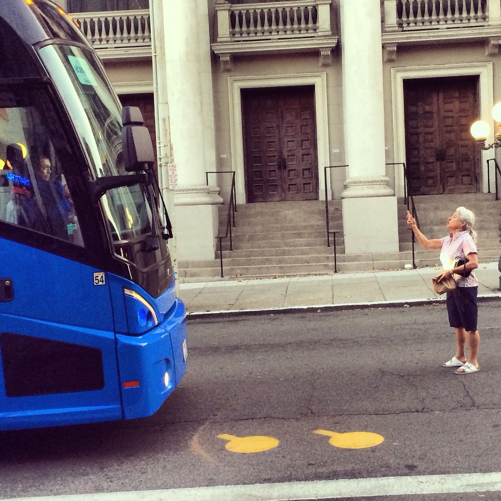 Pac Heights: A One-Woman Tech Bus Protest