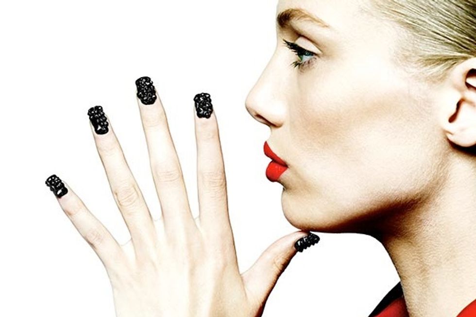 Sprinkle Black Magic on the Yuletide with a Swarovski Manicure