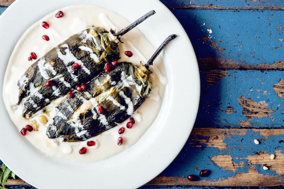 Secret Recipe: Doña Tomás Chiles Rellenos with Cauliflower Sauce