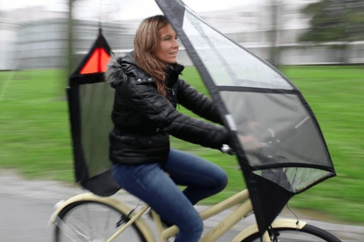 Would You Buy This Strange Umbrella for Your Bike?