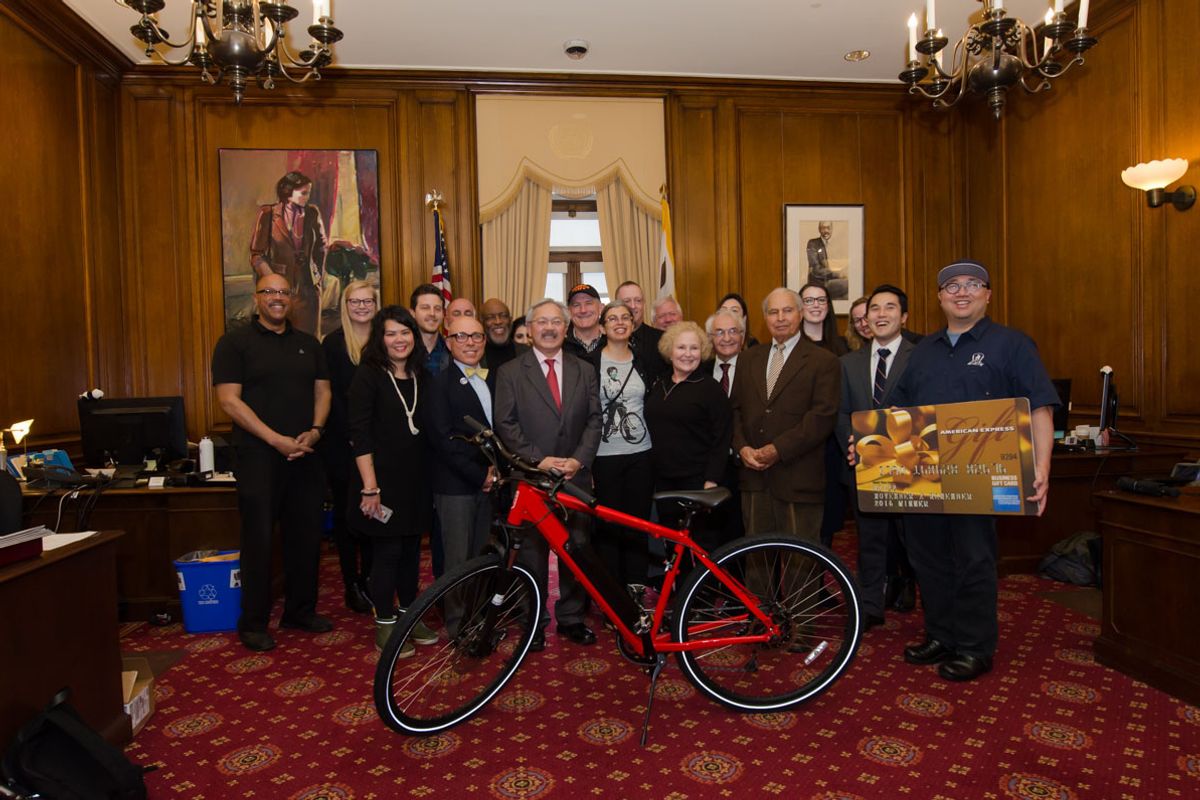 Mayor Ed Lee Awards Prizes for Shopping Local at Special City Hall Event