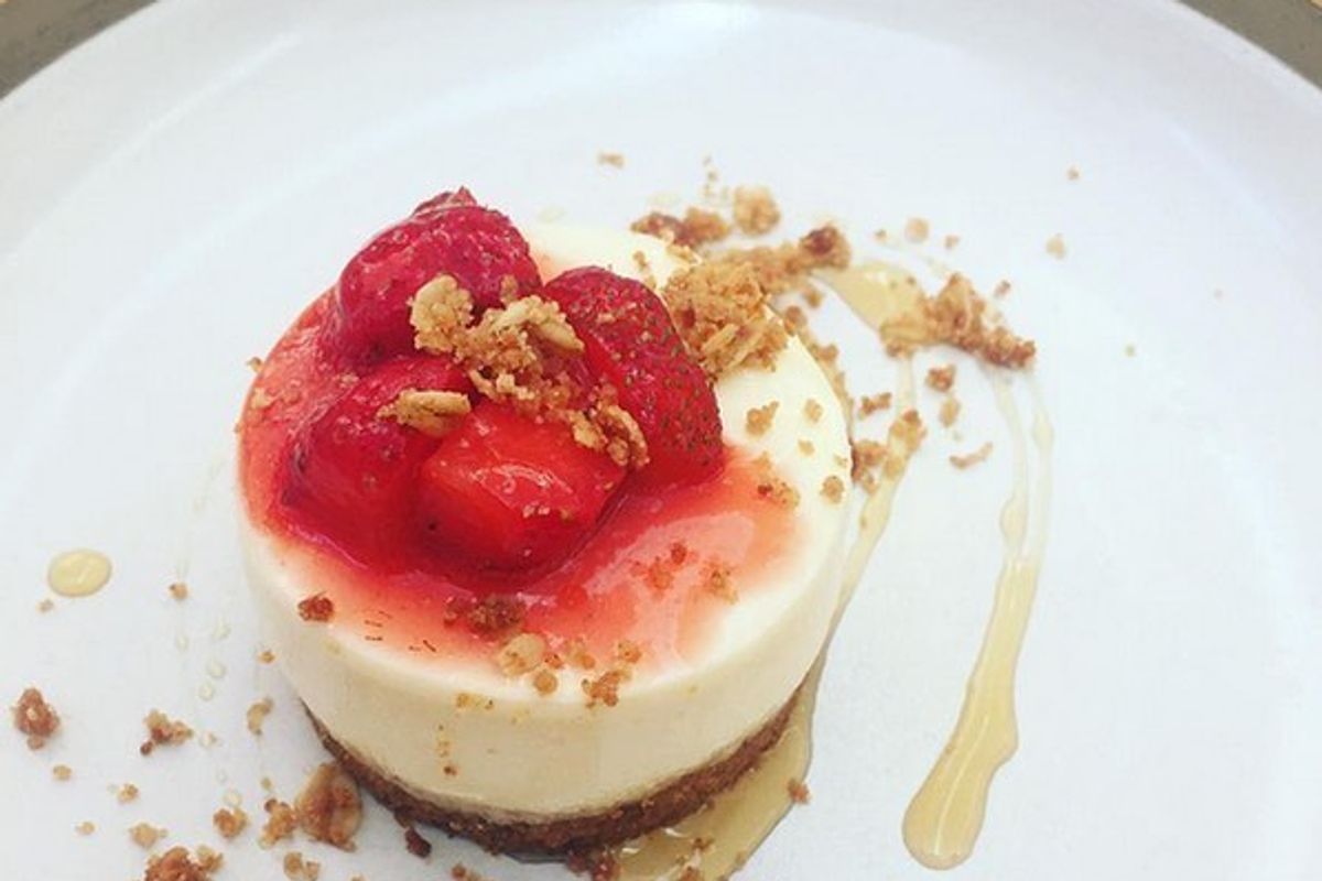 Make Foreign Cinema's classic chèvre cheesecake