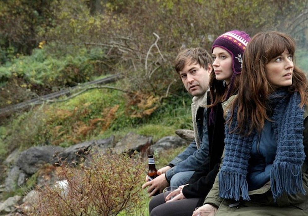 kids by hiking trail