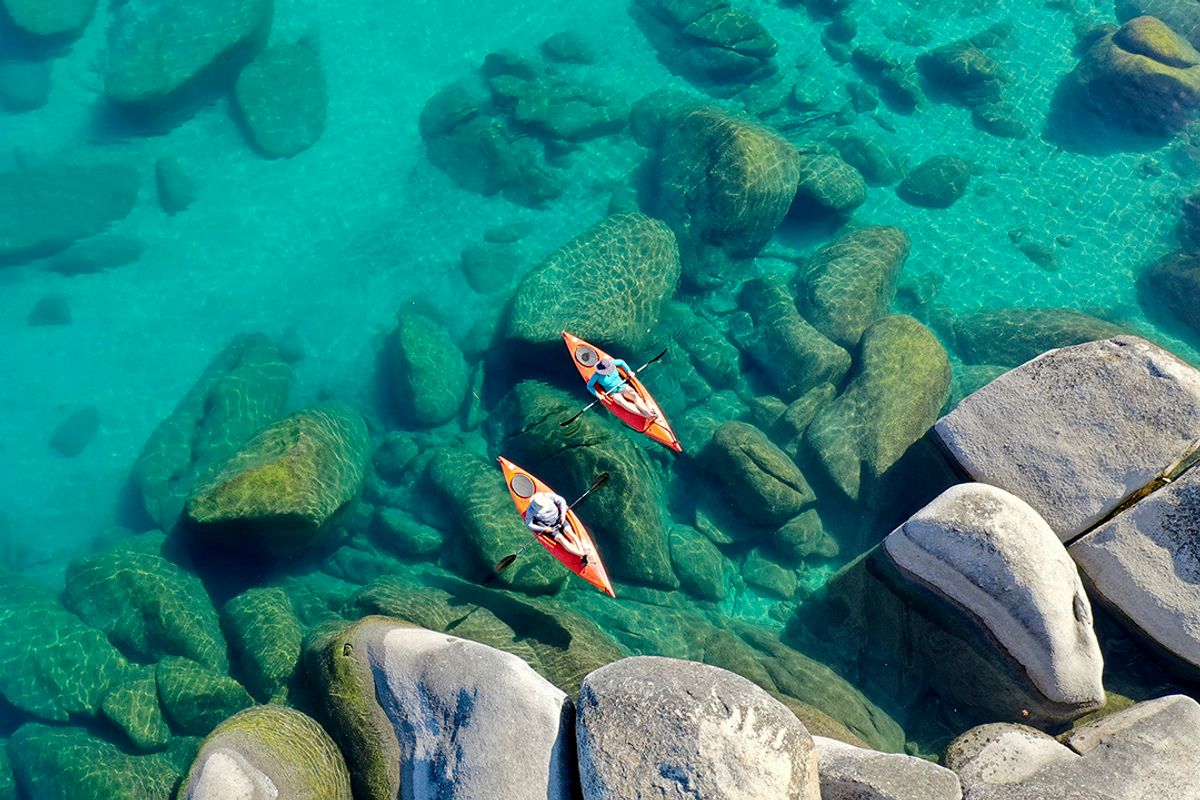 Summer kayaking in Tahoe
