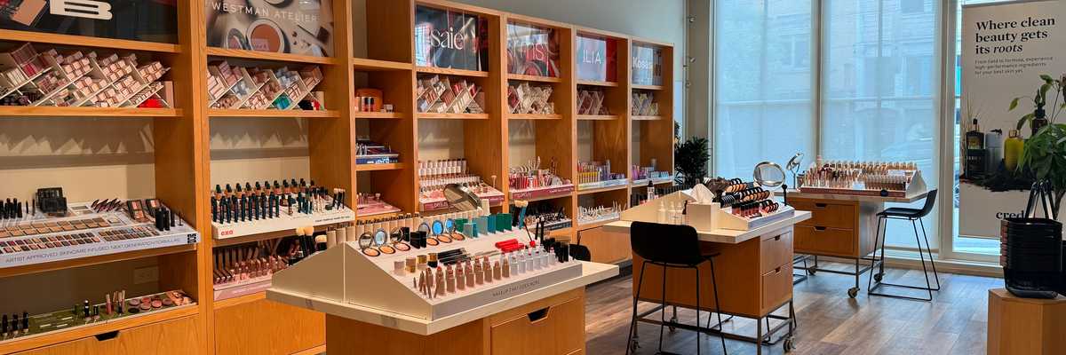 the interior of a beauty and skincare shop in san francisco