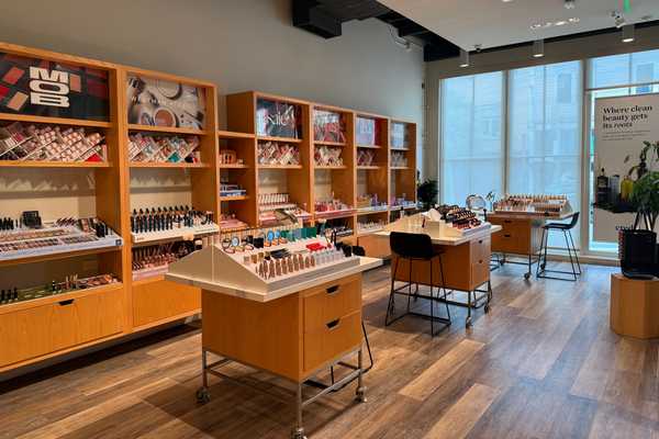 the interior of a beauty and skincare shop in san francisco