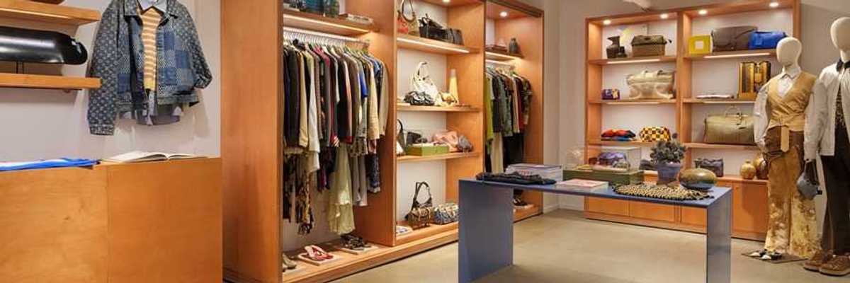 the interior of a clothing store