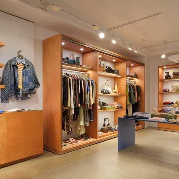 the interior of a clothing store